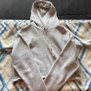 Grey Cropped Hoodie